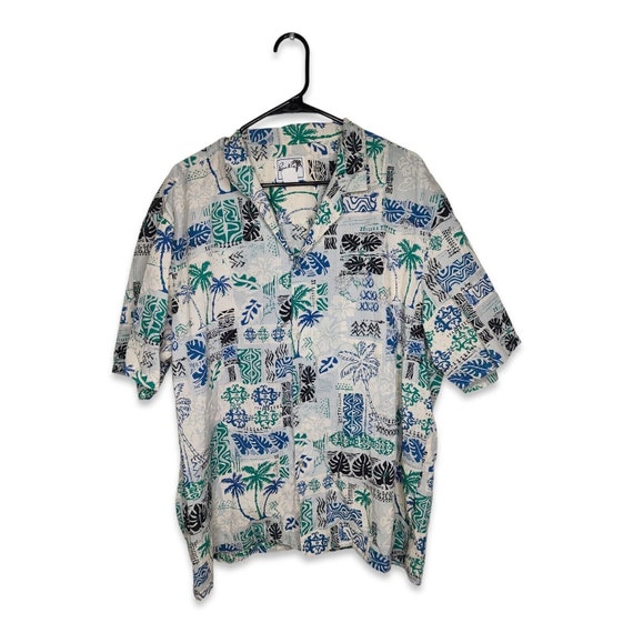Vintage Authentic Hawaiian Shirt All Over Floral … - image 1