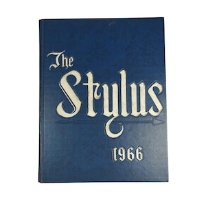 The Stylus 1966 Windber Pennsylvania High School Yearbook Blue Hardcover Vintage