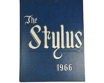 The Stylus 1966 Windber Pennsylvania High School Yearbook Blue Hardcover Vintage