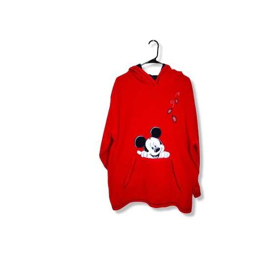 Vintage Mickey Unlimited Red Pullover Hoodie Flee… - image 1