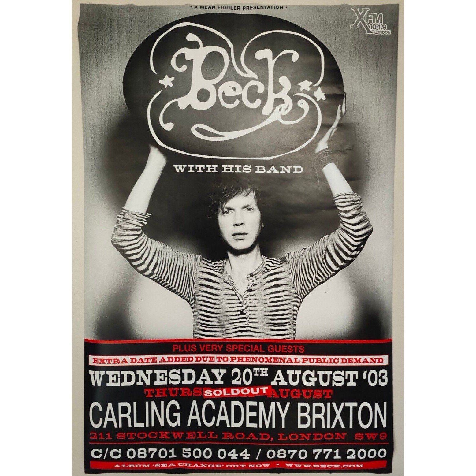 Original Beck Subway 2003 Concert Poster 39