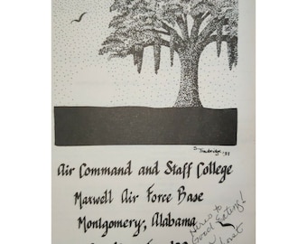 Vintage Maxwell Air Force Base USAF Entertaining Cookbook 1988, Montgomery AL