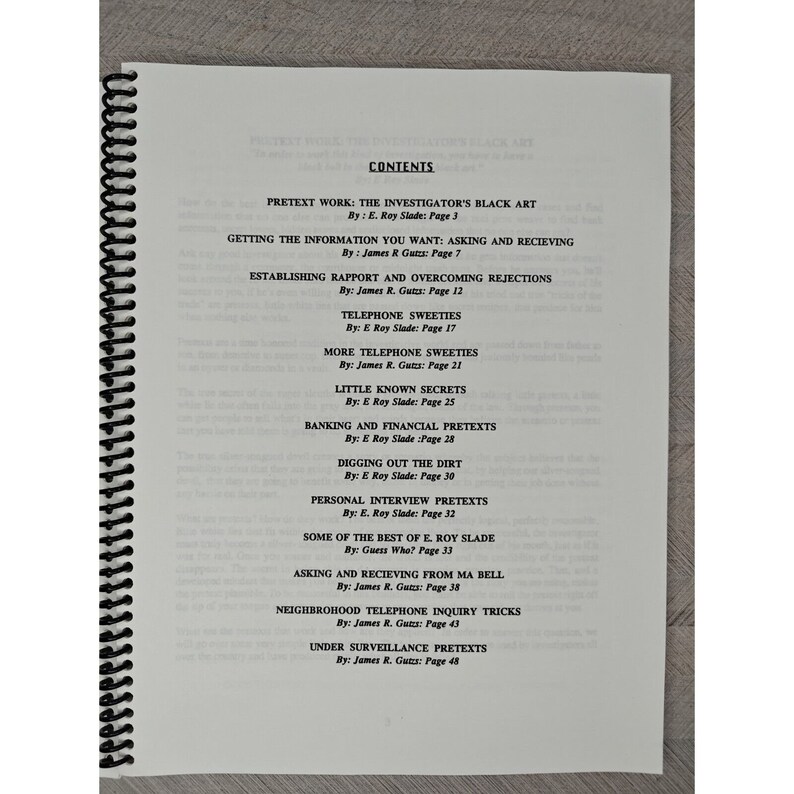 The Pretext Book PI's Black Book On Sweet Talking Evil Roy Slade James R. Gutzs image 5