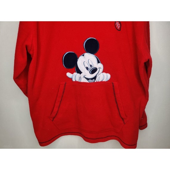 Vintage Mickey Unlimited Red Pullover Hoodie Flee… - image 3