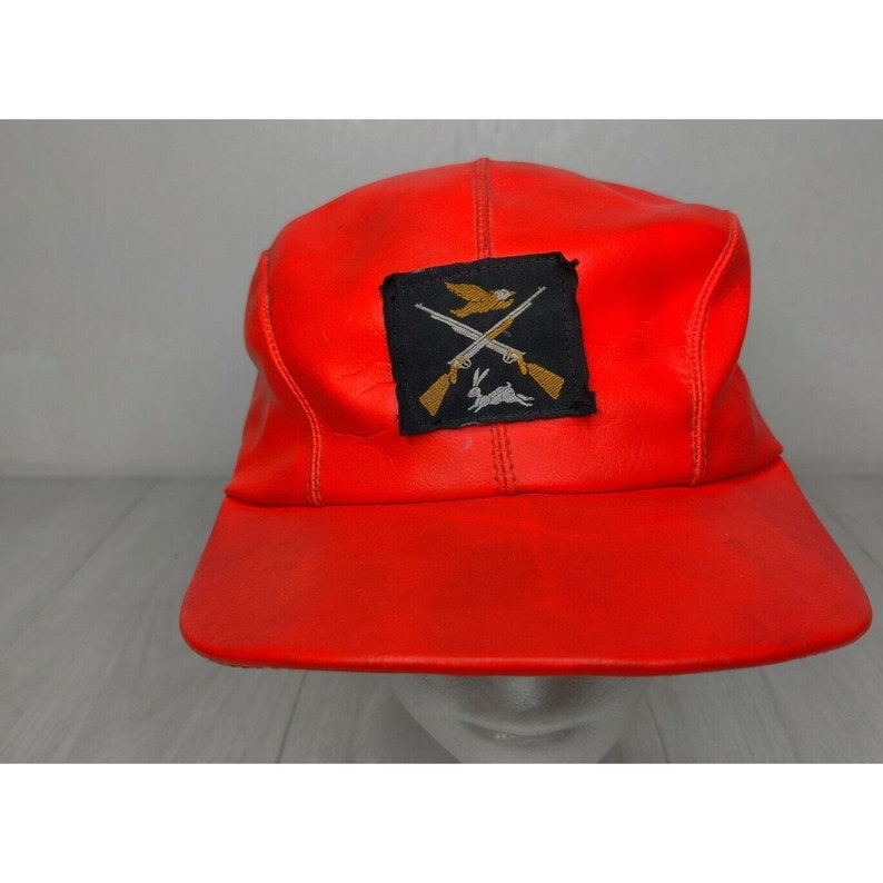 Vintage Vinyl Hunter Hat Orange Small Game Bird Hunting Hat Etsy