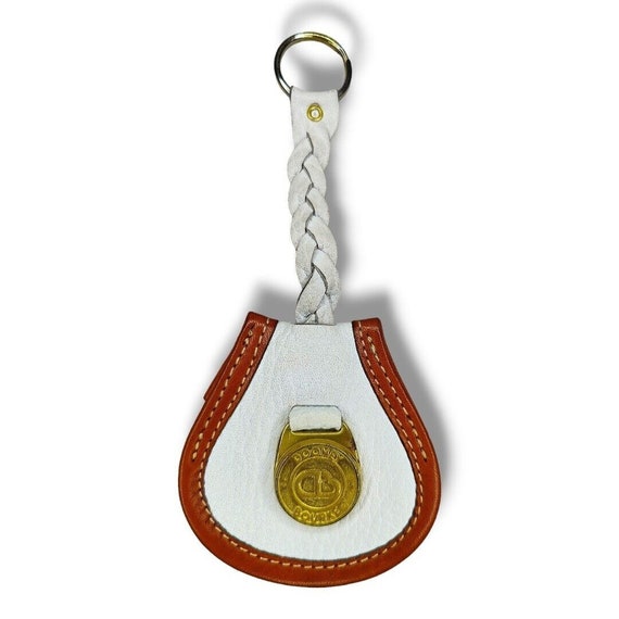 Vintage Dooney Bourke All Weather Leather Double Horseshoe Key
