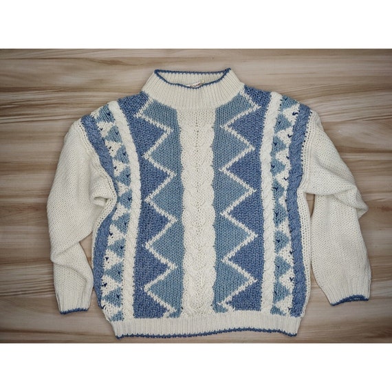 Vintage Huntingdon Ridge Pastel Hand Knit Sweater… - image 2