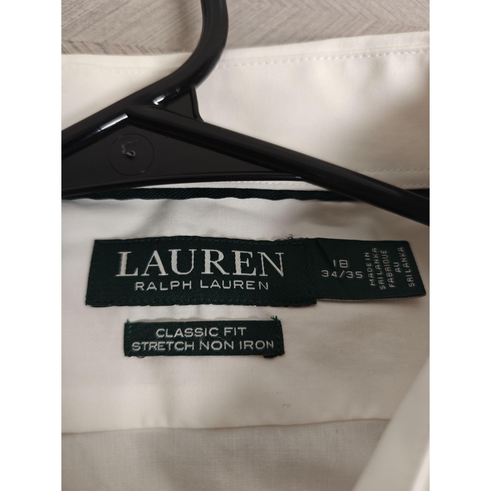 Lauren Ralph Lauren Men's Classic Fit Stretch Non-iron Dress Shirt Size 18 White - Etsy Lauren Ralph Lauren Men's Classic Fit Stretch Non-iron Dress Shirt Size 18 White - Etsy