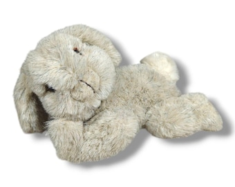 Vintage Gund Jointed pluche konijn paashaas beige slappe oren Zacht knuffelig