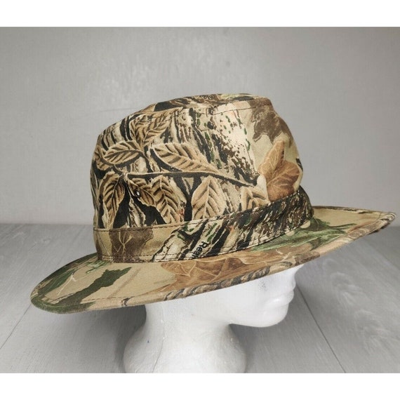 Vintage Realtree Camo Bucket Hat Hunting Fishing Made… Gem