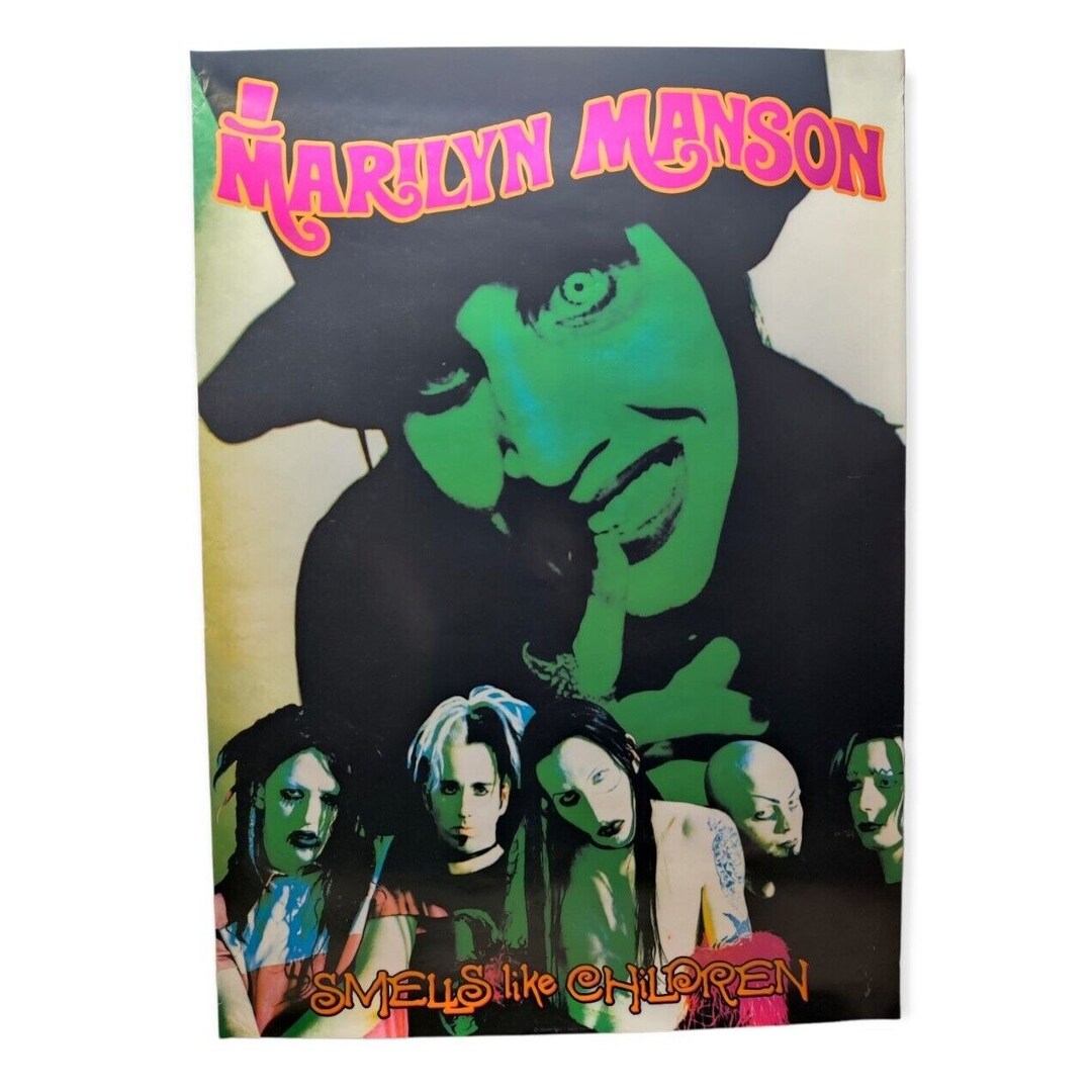 Vintage Original Marilyn Manson Poster Smells Like Children - Etsy
