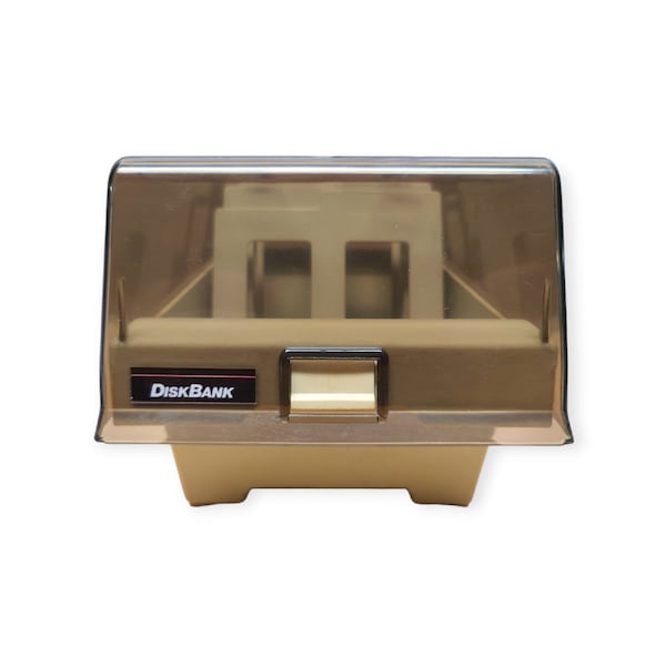 Vintage Disk Bank 5.25" Floppy Disk Plastic Storage Case W/Dividers