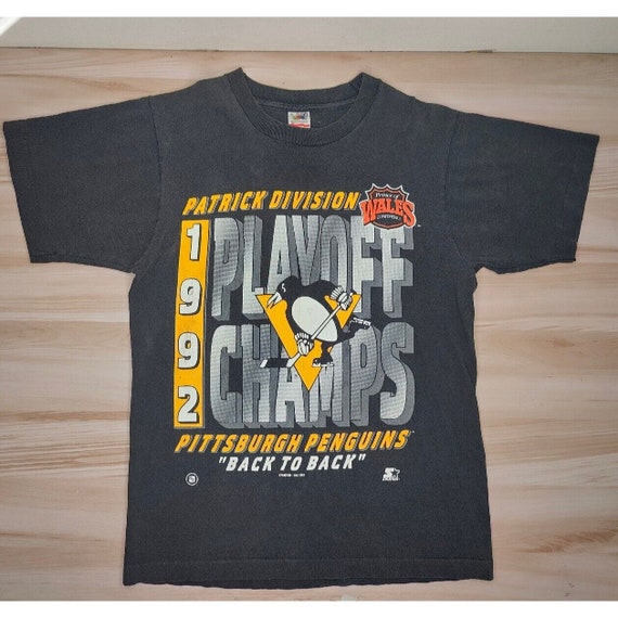 Vintage Pittsburgh Penguins Starter T shirt 1992 Playoff Champs Prince of Wales Etsy