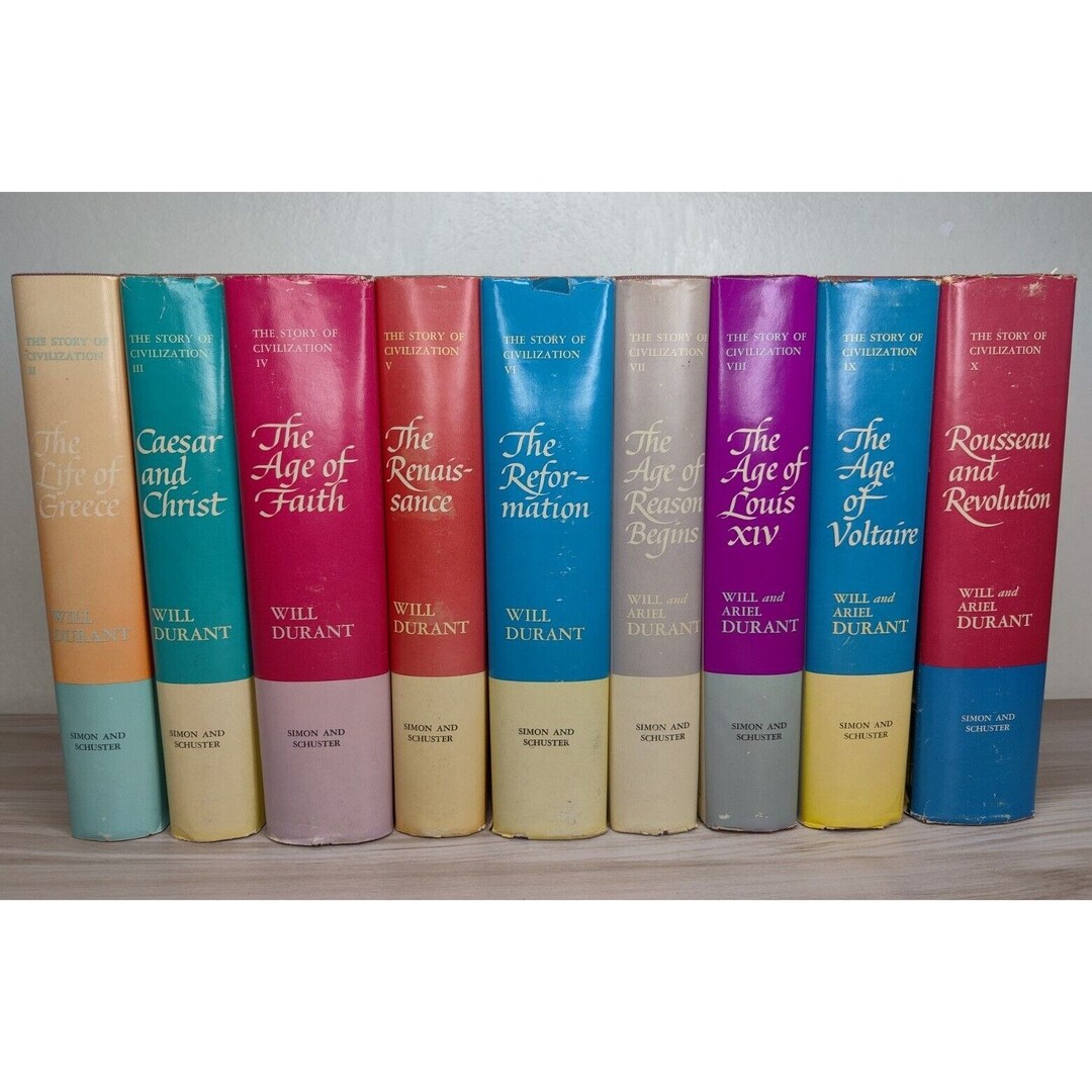 La historia de la civilización Will Durant Vintage Hardcover Etsy México