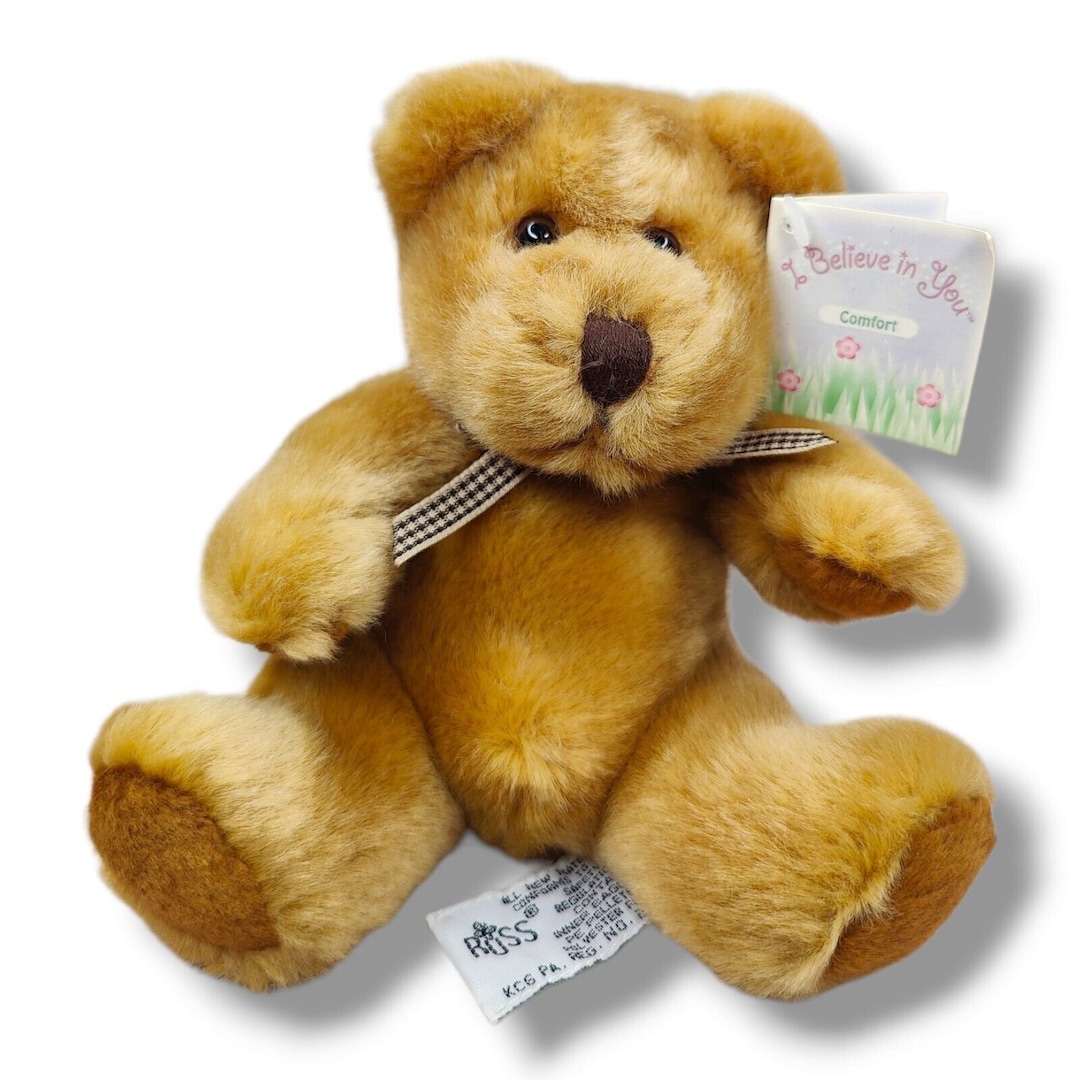 Russ Berrie “comfort” Vintage Bear Plush Stuffed Animal Toy 5" NEW P2 ...