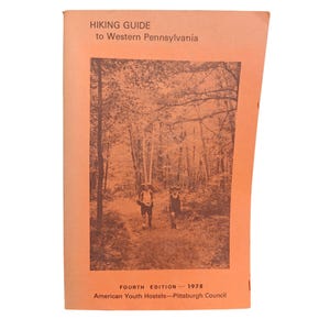 Vintage wandelgids voor Amerikaanse jeugdherbergen in 1978, West-Pennsylvania