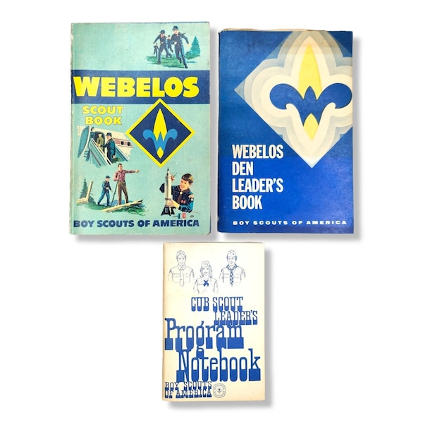 Vintage Webelos Boy Scout Cub Scout Book Den Leader's Book Program Notebook 60's