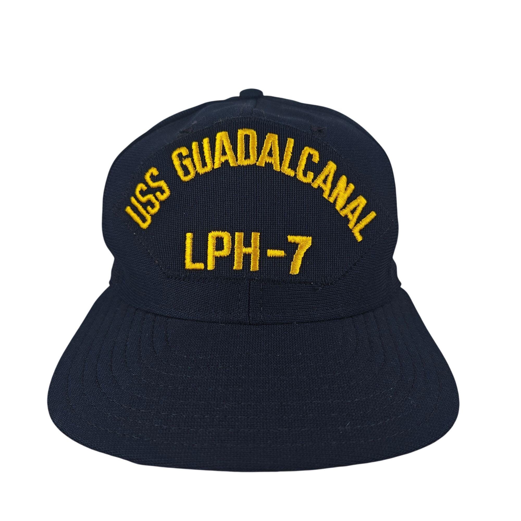 Vintage USS Guadalcanal LPH-7 Navy Hat by New Era Pro Model S/M