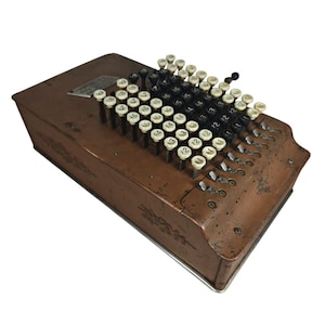 Antique Felt & Tarrant Comptometer Mechanical Calculator Octagonal Keys Metal