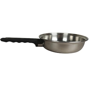 Vintage Lifetime Stainless Steel 8&quot; Skillet Frying Pan With Black Handle No Lid