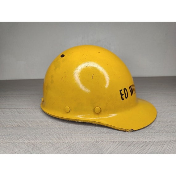 Vintage MSA Skullgard Safety Hard Hat Helmet Fibergla… Gem
