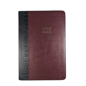 King James Version Holy Bible Black/Burgundy Nelson 0885SA KJV Red Letter
