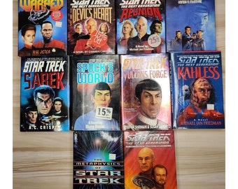 Star Trek Hardcover Lot Of 10 Novels Dust Jacket Vintage SciFi