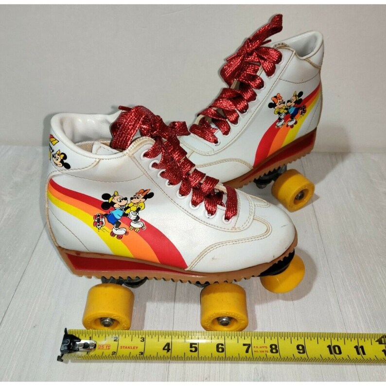 Vintage Free Former Disney Mickey Mouse Rainbow Roller Skates Children
