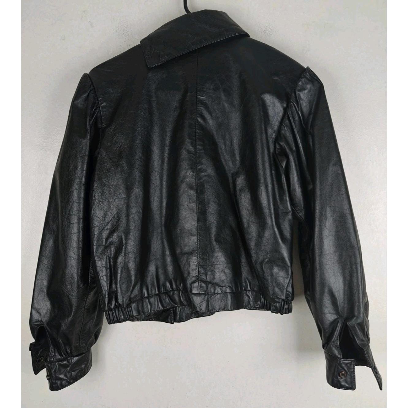 Vintage David Laurenz Leather Jacket Women's 9/10 Distressed