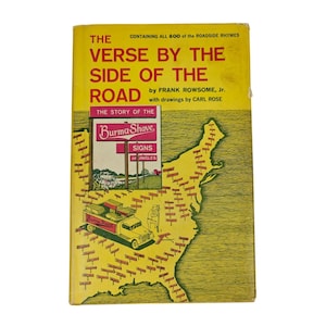 The Verse By The Side Of The Road Frank Rowsome Jr. Hardcover 1972