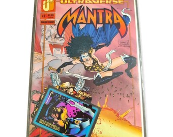 Ultraverse Mantra #1 Comic Book Plus Card Malibu Comics Vintage