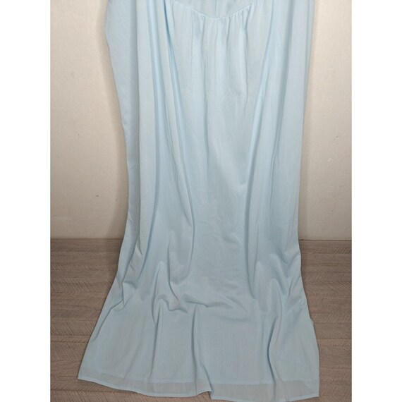 Vintage Sears Nightgown Blue Silky Nylon Long Wom… - image 4