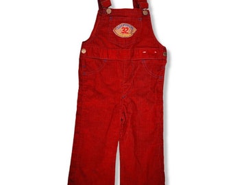 vintage années 1970 Billy The Kid Boy Denim Overall Jeans Sz 2T Football Halfback