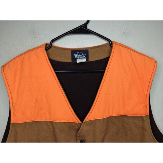 Vintage Woolrich Hunting Vest Sz L Snap on Utility Back