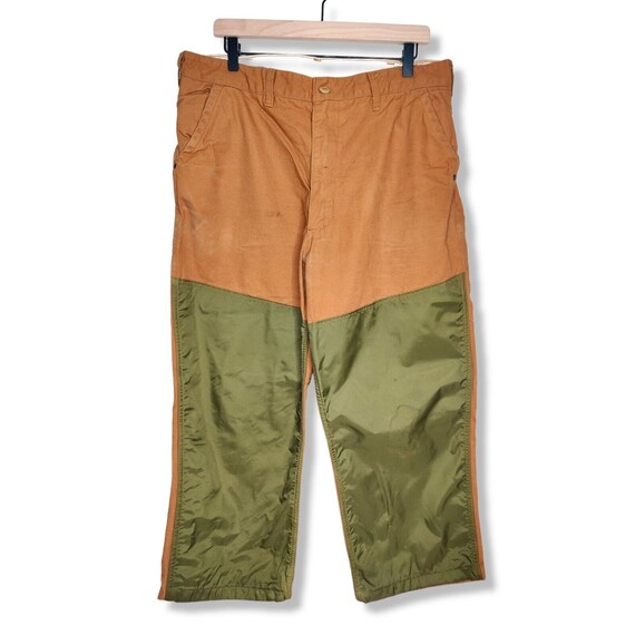 Vintage Saftbak Canvas Upland Hunting Pants Mens 36x25 Brush Guard