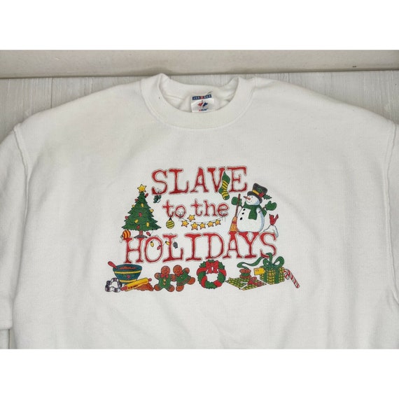 Vintage Ugly Christmas Sweater Adult Medium Long … - image 3