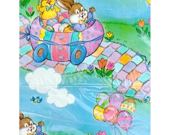 Carta da regalo di auguri americani vintage Carta da regalo Fiori di Pasqua Bunny Duck Nuovo A13