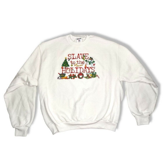 Vintage Ugly Christmas Sweater Adult Medium Long … - image 1
