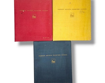 Cours de peinture d'artistes célèbres en 3 volumes Leçons 1-10 millésime 1953