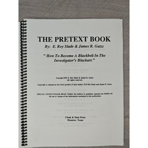 The Pretext Book PI's Black Book On Sweet Talking Evil Roy Slade James R. Gutzs image 4