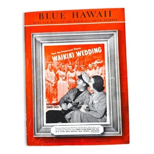 Blue Hawaii Waikiki Wedding 1937 movie sheet music Bing Crosby