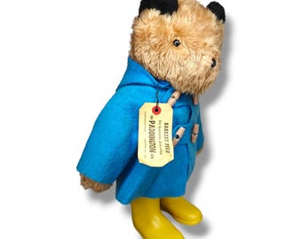 Vintage 1975 Paddington Bear by Eden Toys Raincoat, Galoshes