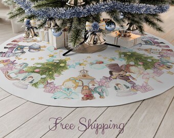 Pastel Christmas Tree Skirt - Etsy