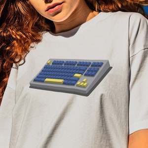Cool Geeky Nerdy Mechanical Keyboard Unisex Gift Graphic Tee T Shirt