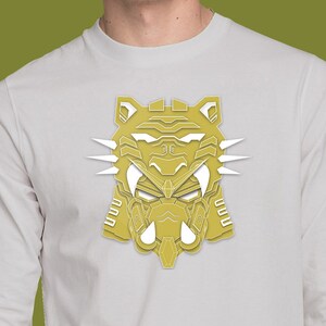 Cool Robot Tiger Cyber Mech Anime Geek Nerd Cool Unisex Gift Graphic Long Sleeve Tee
