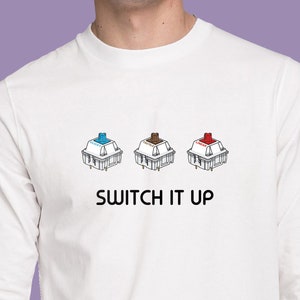 Cool Fun Mechanical Keyboard Art Gift Unisex Classic Long Sleeve T-Shirt