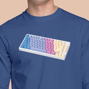 Cool Fun Mechanical Keyboard Art Gift Sweet Pastel Unisex Classic Long Sleeve T-Shirt