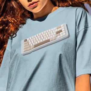Fun Cool Geeky Nerdy Mechanical Keyboard Art Unisex Gift Graphic Tee T Shirt