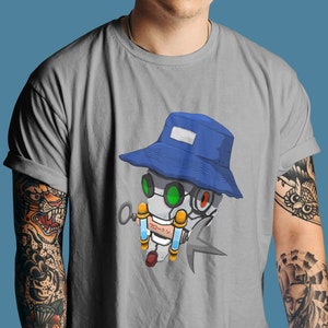 Punk Robot Art Design Chill Geeky Nerd Unisex Gift Graphic Tee T Shirt