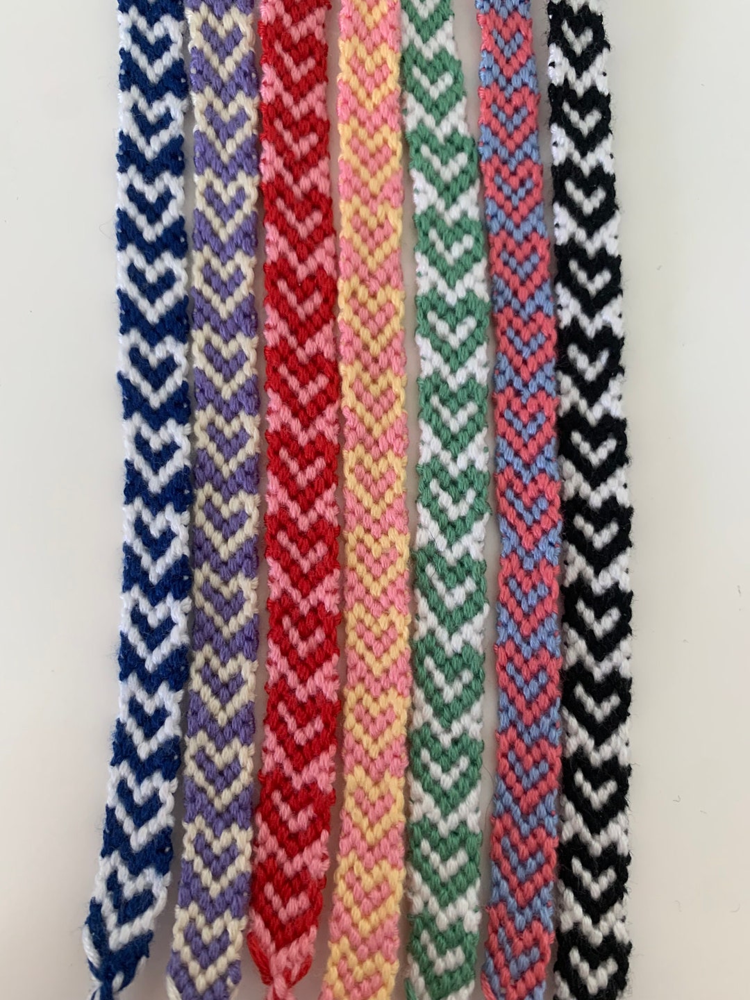 Heart Friendship Bracelets Adjustable Handmade Preppy Etsy